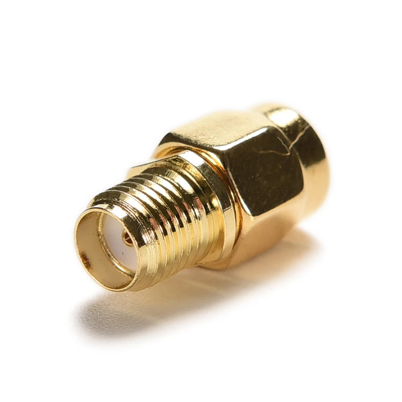 1pc RP-SMA Male Jack Female Pin to SMA Male Plug Straight RF Connector Adapter