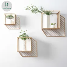 Модные полки для растений, настенные креативные геометрические железные краски для кабинета, минималистичные украшения для спальни