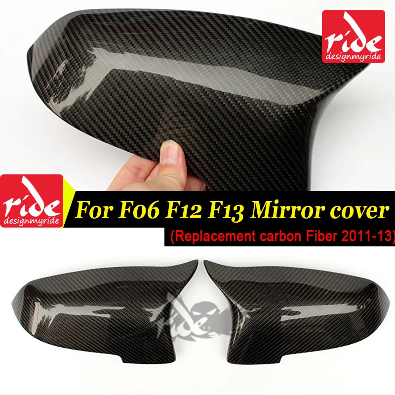 

6-series High-quality Carbon Fiber Mirror Covers Replacement M Style Gloss Black mirror covers Fit For bmw F06 F12 F13 2011-2013