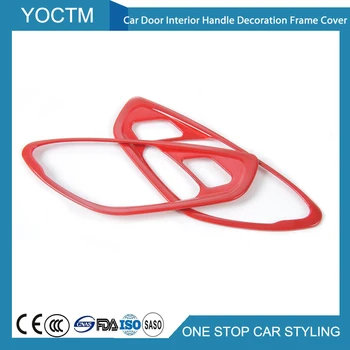 

Car Door Interior Handle Frame Decoration Cover Trim For Chevrolet Camaro 17+ Car Interior Accessories Red/Blue/Silver/Chrome