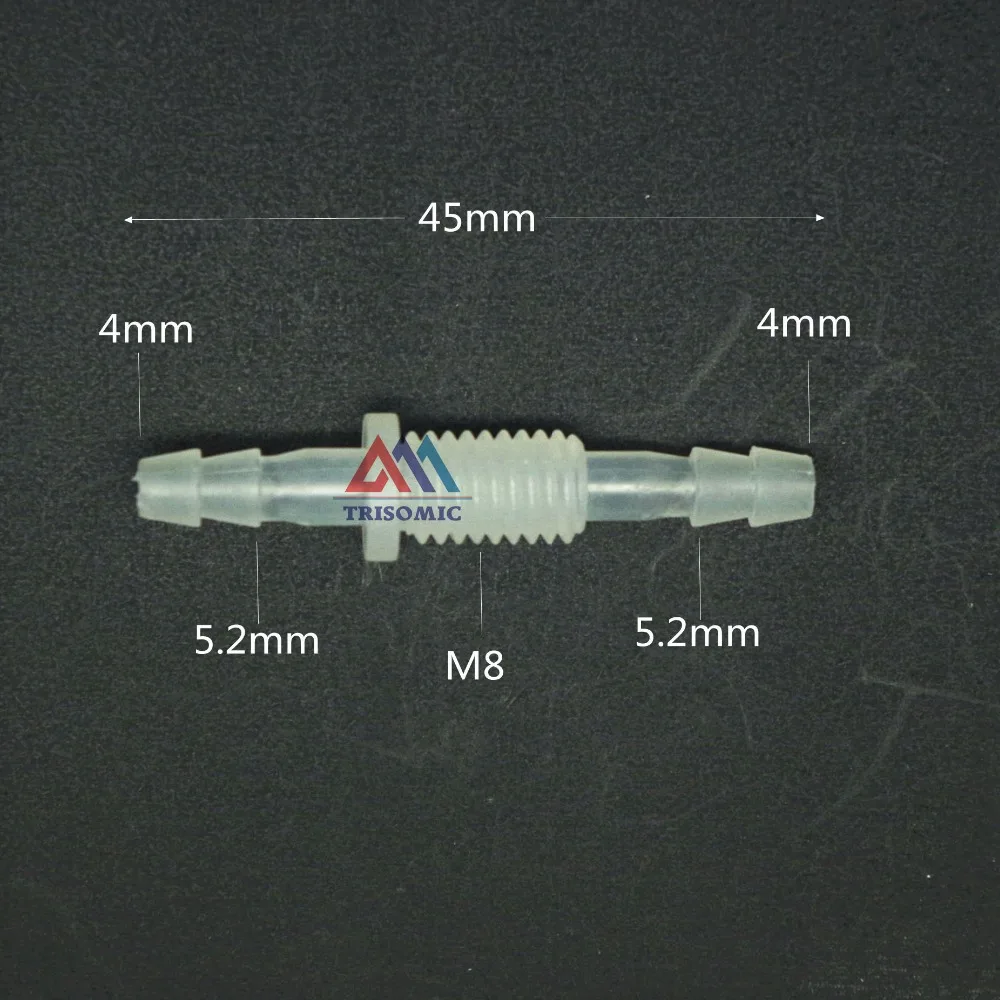 4mm-M8-4mm прямой Редукционный соединитель пластиковый фитинг колючий редукционный