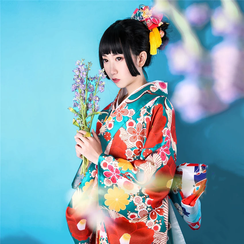 Kimono Haori Traditional Japanse Style Dress for Women Floral Crane Luxury Gesia Asian Clothes Yukata Party Japan Court Cosplay
