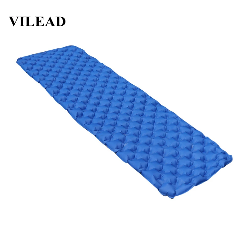 

VILEAD Ultralight Portable Air Mattress Inflatable Cushion Sleeping Pad for Camping Hiking Backpacking Self Travel 190*57 cm