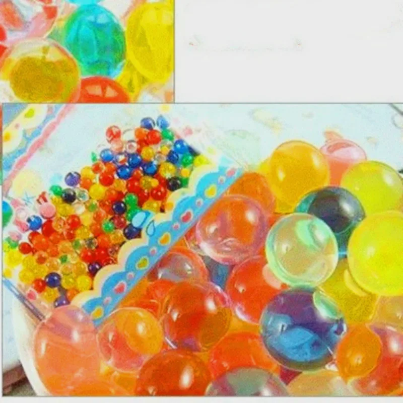 

AJP 1000pcs/10bag Crystal Soil Hydrogel Gel Polymer Water Beads Flower party Decor Maison Growing Water Balls Big home decor