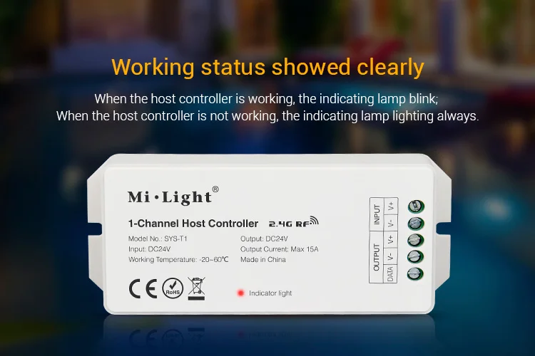 MiLight SYS-RL1 24 W RGB+ CCT светодиодный прожекторы свет DC24V подчиненных лампа IP66 Водонепроницаемый Drived SYS-T1 удаленного хоста контроллера