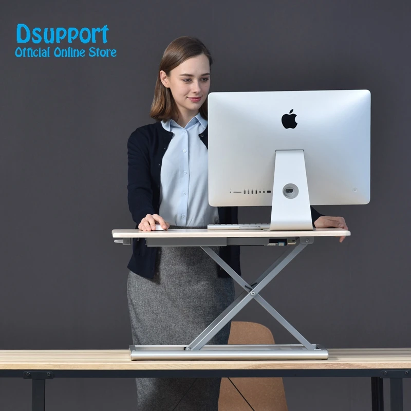 Стоящий стол конвертер регулируемая высота сидите стоьте вверх стол алюминиевый стол для ноутбука и монитора сидите для того чтобы стоить в секундах