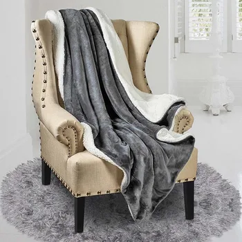 

130*160cm Double Layer Cooling Breathable Blanket Thick Soft Throw Fleece Blanket for Couch Bed Plane Travel Adult Home Textile