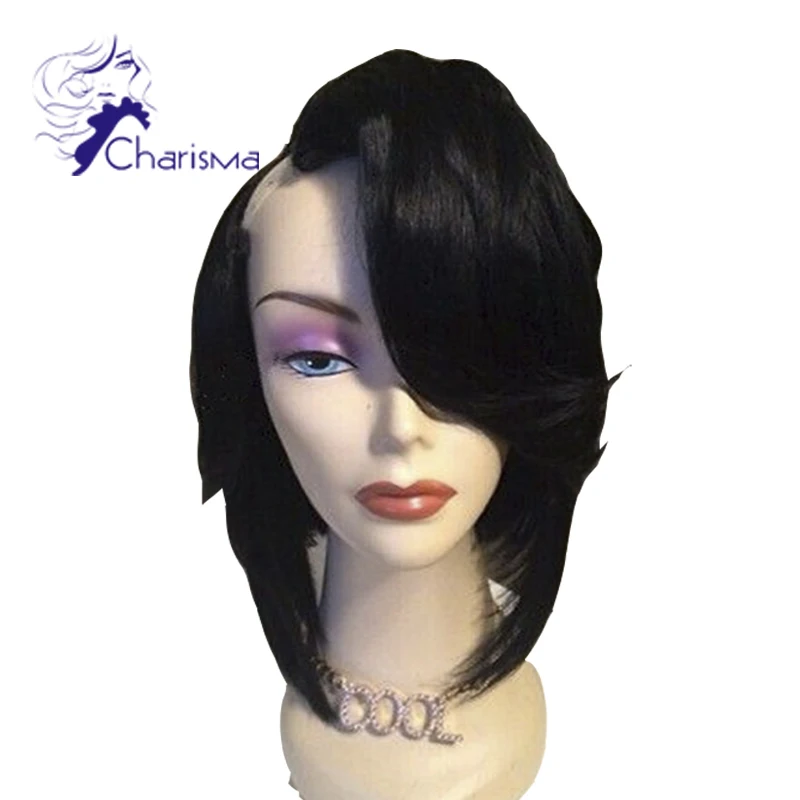 Human Hair U Part Wig Bob Style Straight Short Human Hair Wigs Glueless