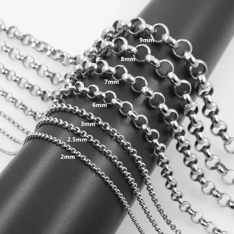 Цепочка круглого сечения из нержавеющей стали 316L 40-90 см на заказ 2/2 5 3 4 6 7 8 9 мм |