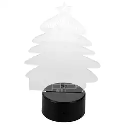3D иллюзия ночные светильники переключатель 7 цветов автоматически Smart Touch Кнопка крытый лампы, Рождество дерево черный + прозрачный