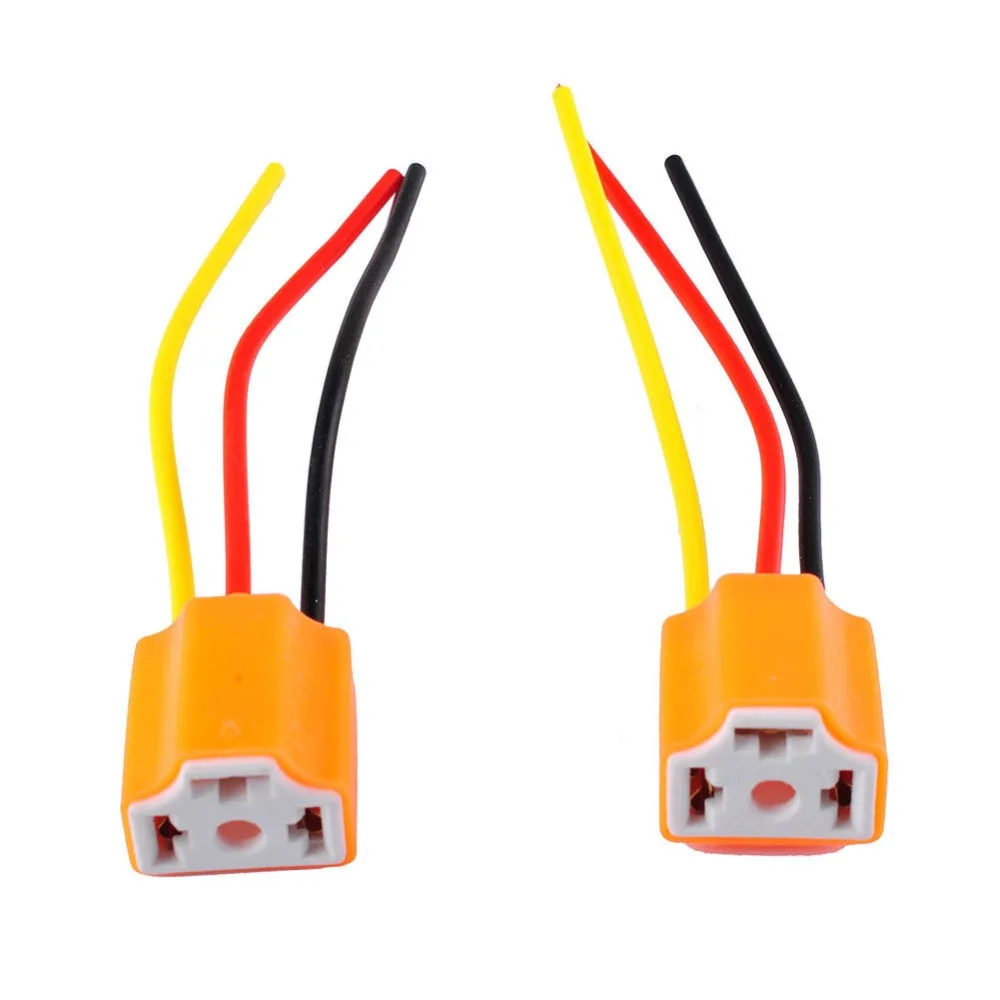 

Car Accessories 2Pcs H4 9003 Ceramic Wire Wiring Harness Connector Sockets for Car Headlight