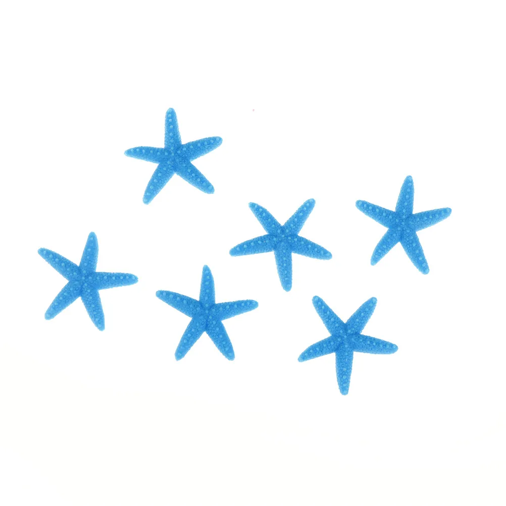 Планшет микро пейзаж морские украшения натуральный 5 цветов Морская звезда ракушки мини Ремесла 3*3 см 6 шт./лот - Цвет: BL