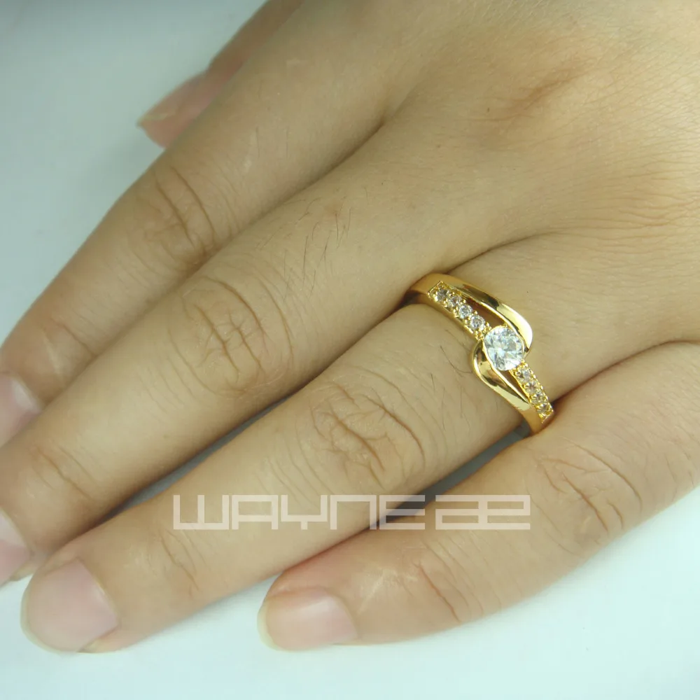 Классическое Обручальное кольцо золотого цвета R157 Размер M O Q|engagement ring|ring ringring size |