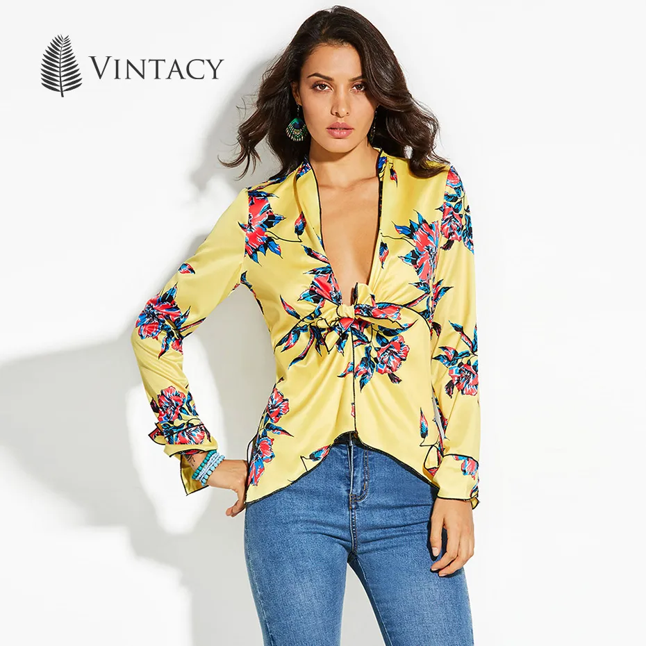 Buy Vinatcy Women Plus Size Bow Blouse Shirt Elegant