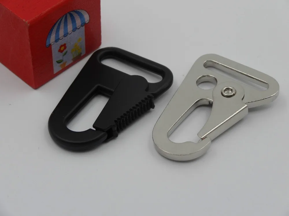 5pcs metal hook for 25mm webbing garment belt hook high quality high resistance black silver