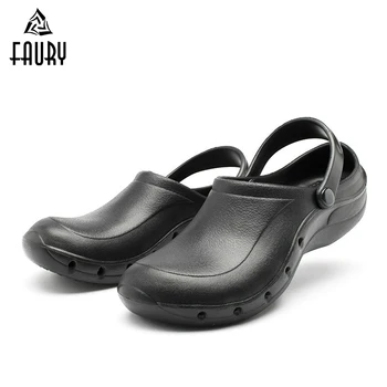 Non-slip Chef shoes oil and waterproof Restaurant Kitchen Hotel Cook Work Laboratory Shoes Breathable Protective Shoes Men Women