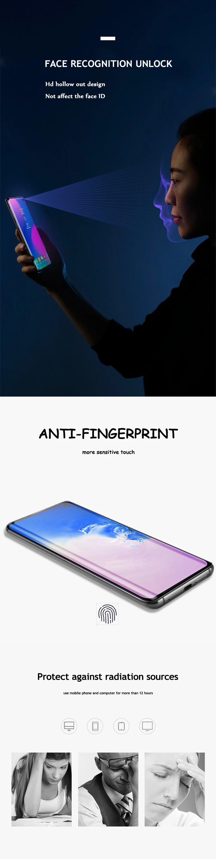 УФ жидкий клей для защиты экрана для samsung S8 S9P полное покрытие закаленное УФ стекло для Galaxy Note8 9 пленка для samsung S10e S10Plus