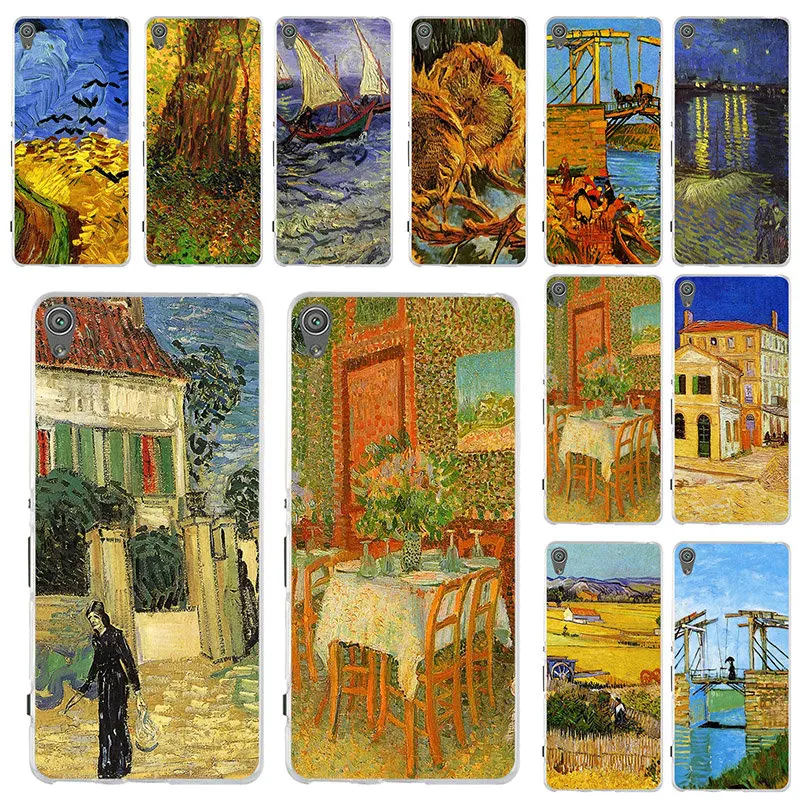 

For Sony Xperia Z Z1 Z2 Z3 Z4 Z5 Compact X XZ Premium M2 M4 M5 E3 E5 T3 XA Soft TPU Phone Cases Walking into Van Gogh's World