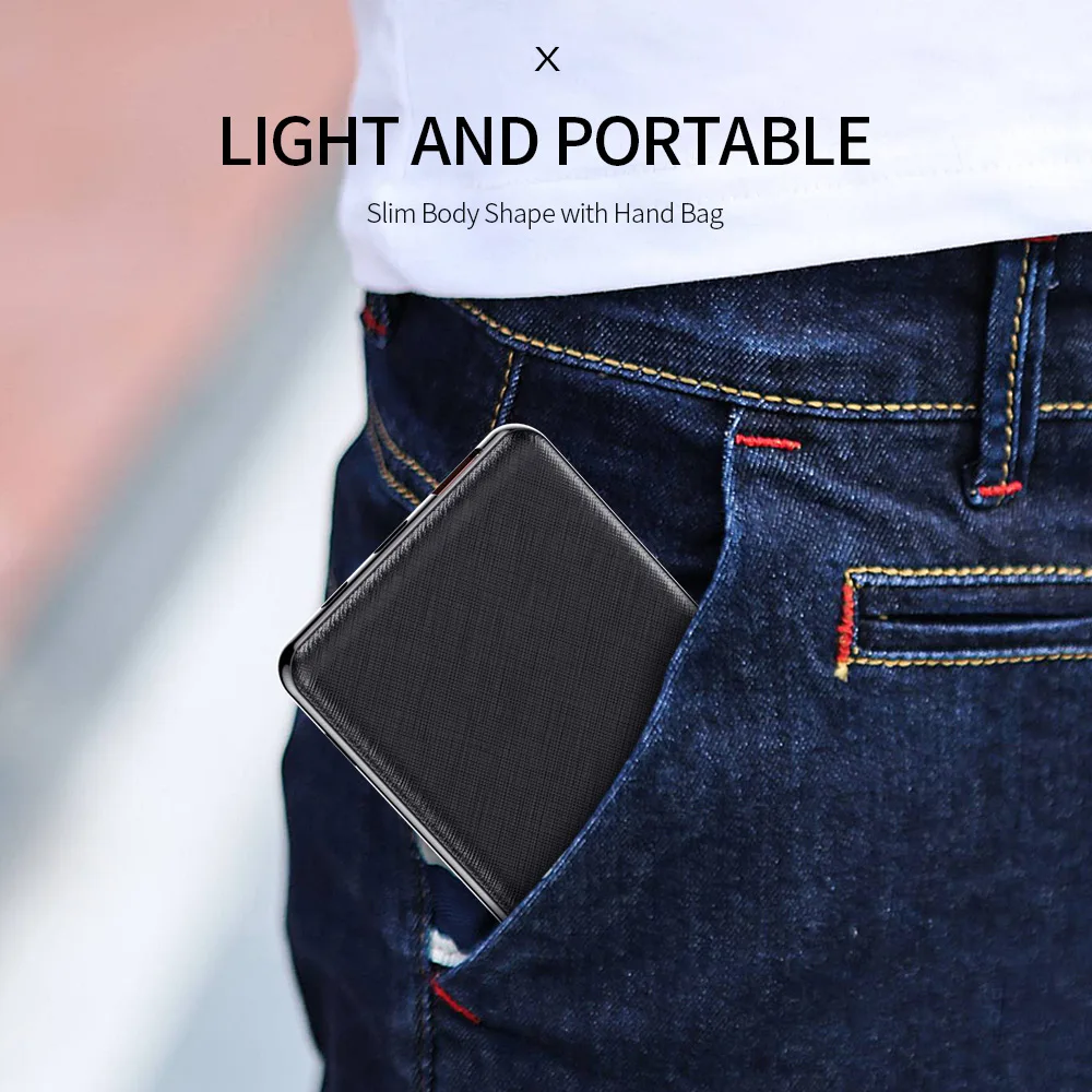  ROCK PD 10000mAh Power Bank Tragbare Aufladen Power 10000 Dünne Poverbank Externe Batterie Pack Lad