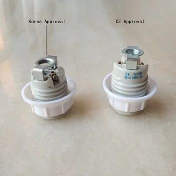 

E14 KR/CE approval full thread ceramic socket lamp holder with m10 bracket resistantce to high temperature screw lock