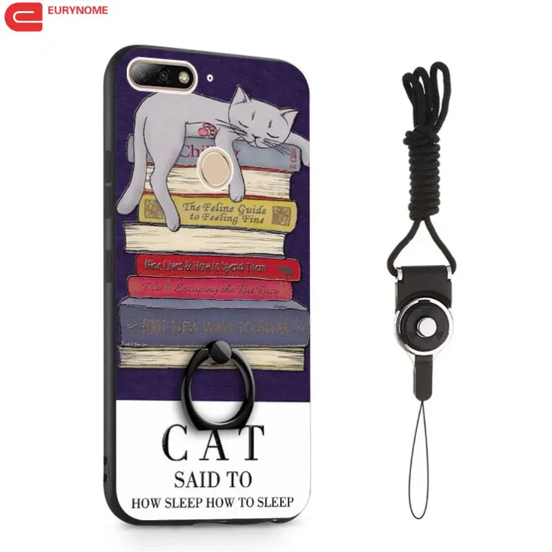 

Fashion Cute cartoon Cat Elephant Plastic with tpu cover case For Xiaomi 5S Plus MI5S Plus M5S Plus With Ring holder + Lanyard