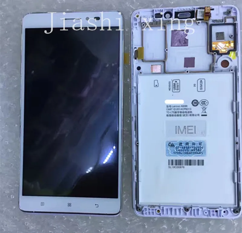 LCD Display+Touch Screen Panel With Frame Digital Accessories For Lenovo A938T 6.0 inch Smartphone Free Shipping+Track Number |