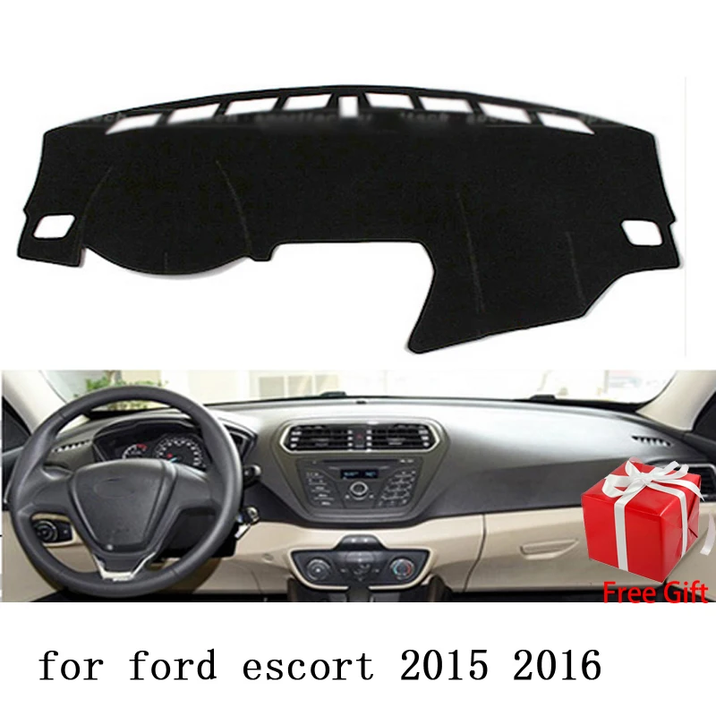 Фото Для Ford escort 2015 2016 2017 2018 2019 автомобильный Стайлинг Даш коврик наклейка на приборную панель Крышка Солнцезащитная Крышка для приборной панели №1