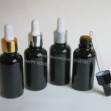 360 шт./лот 30 черное стекло эфирное масло бутылка с капельницей, 30cc Стекло капельница для эфирного масла контейнер