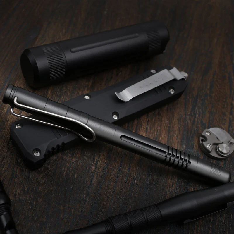 

EDC Outdoor Aluminum alloy Self Defense survival Safety Tactical Pen With Writing Multi-functional Tungsten Steel Head EDC tools
