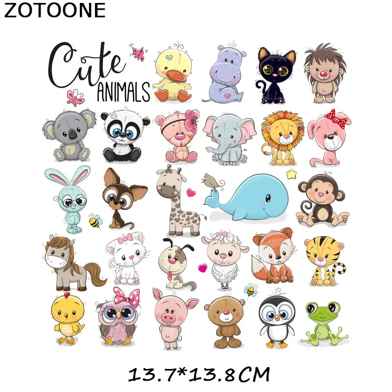 922 ZOTOONE странные вещи, Мультяшные милые животные, железные нашивки для детей, футболка, сделай сам, нашивки, наклейки, теплопередача для одежды G - Цвет: 922