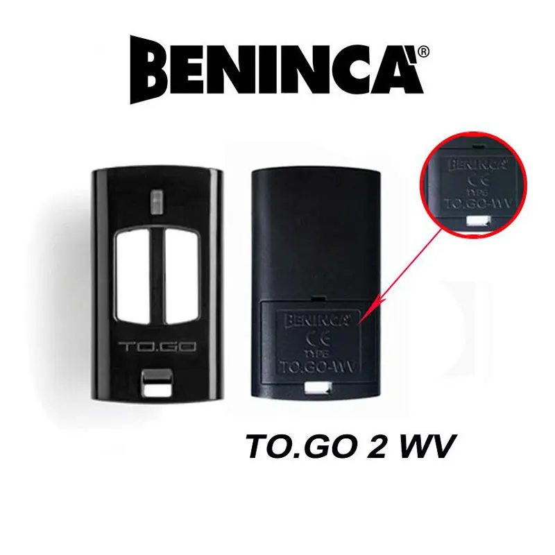 

2pcs Beninca TO.GO 2WV transmitter Beninca rolling code remote control 433.92MHz Programmming on receiver