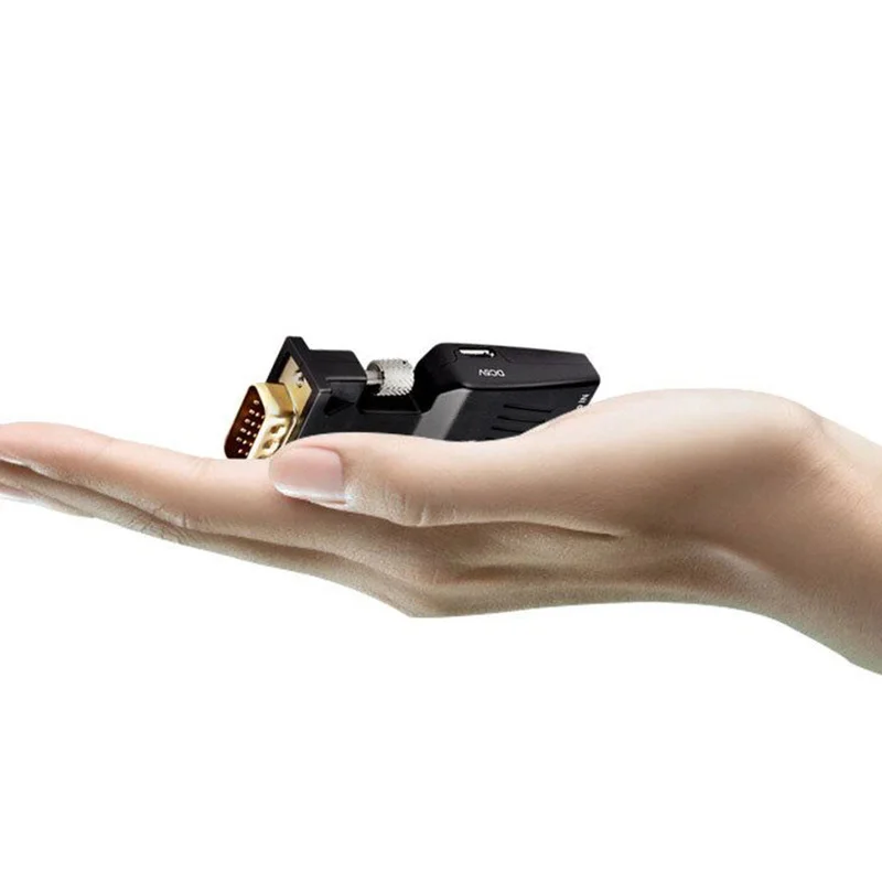 VGA к HDMI конвертер адаптер HDMI VGA с видео выходом 1080 P HD 3,5 мм AUX аудио порт для ПК ноутбука HDMI к VGA