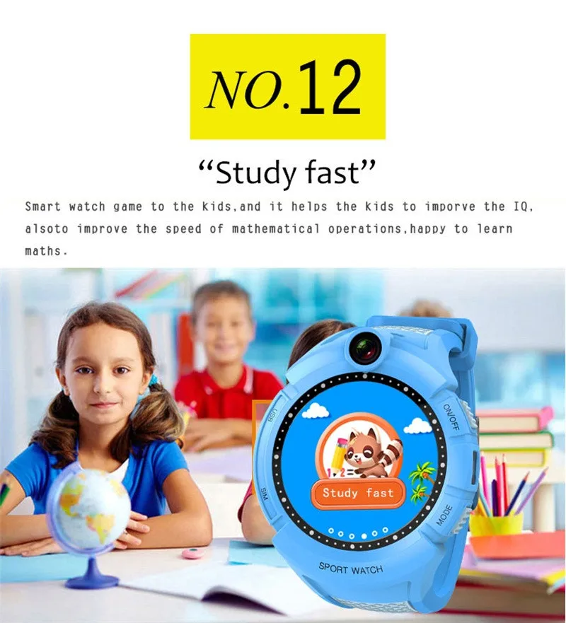 JQAIQ 1.4 Inch Color Touch Screen Kids Smart Watch With Camera Gps Wifi Location Child Smartwatch Sos Anti-lost Smart Watch Baby