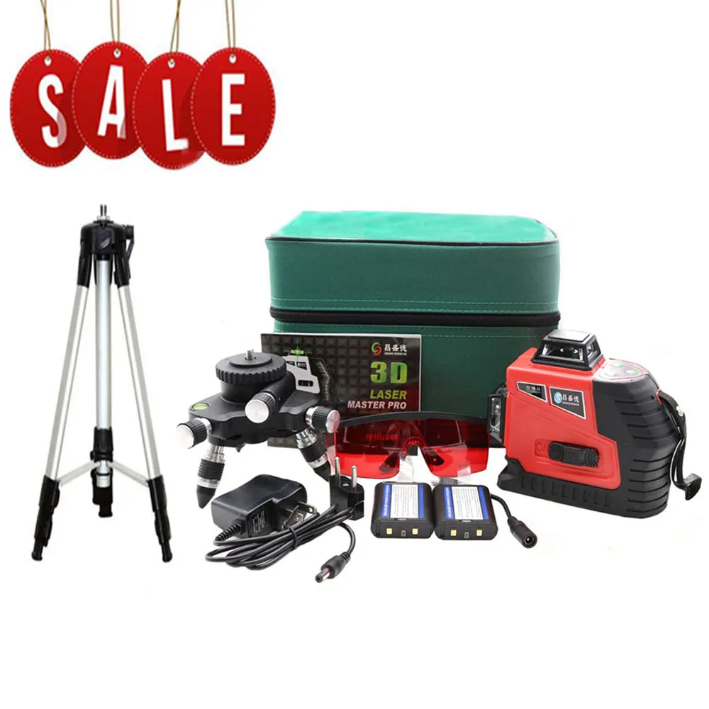 

Professional 12 Line 3D laser level 360 Vertical And Horizontal Laser Level Self-leveling Cross Line 3D Laser Level with outdoor
