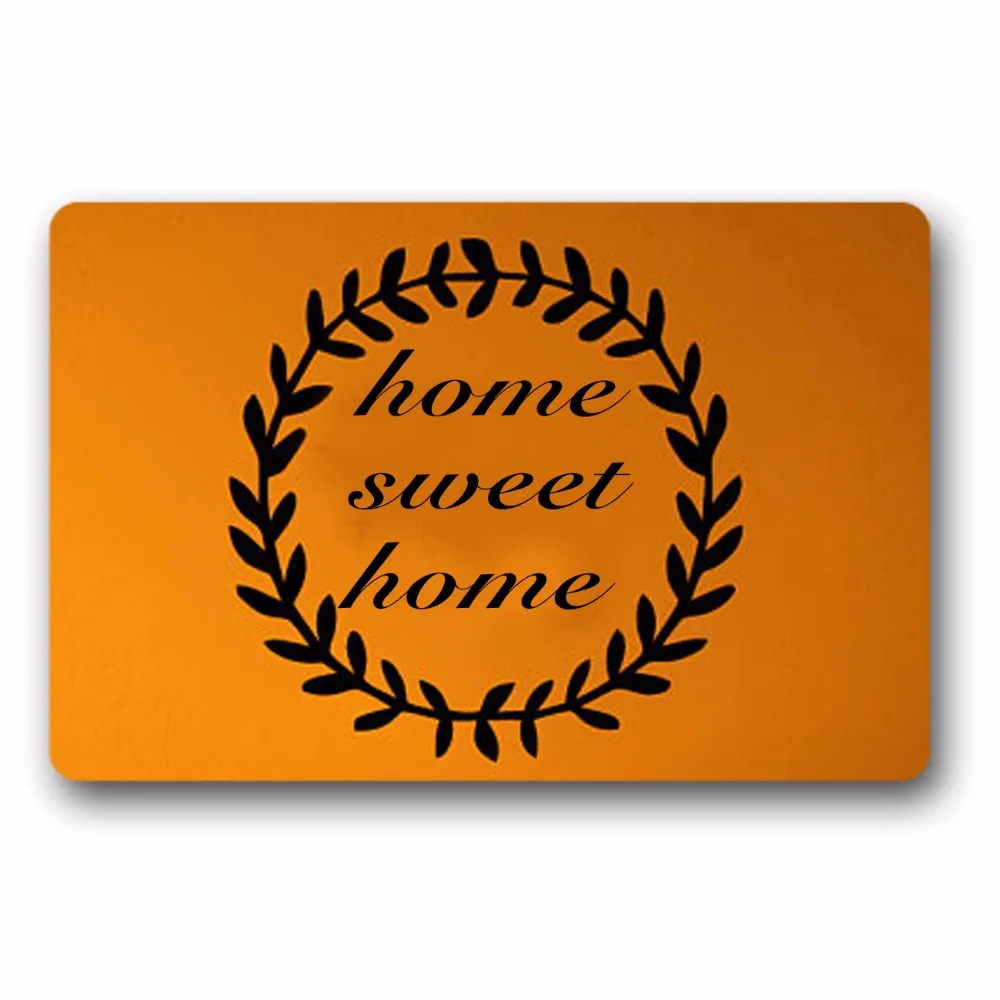

Entrance Floor Mat Non-slip Doormat Home Sweet Home Door Mat Outdoor Indoor Rubber Mat Non-woven Fabric Top 15.7x23.6 Inch