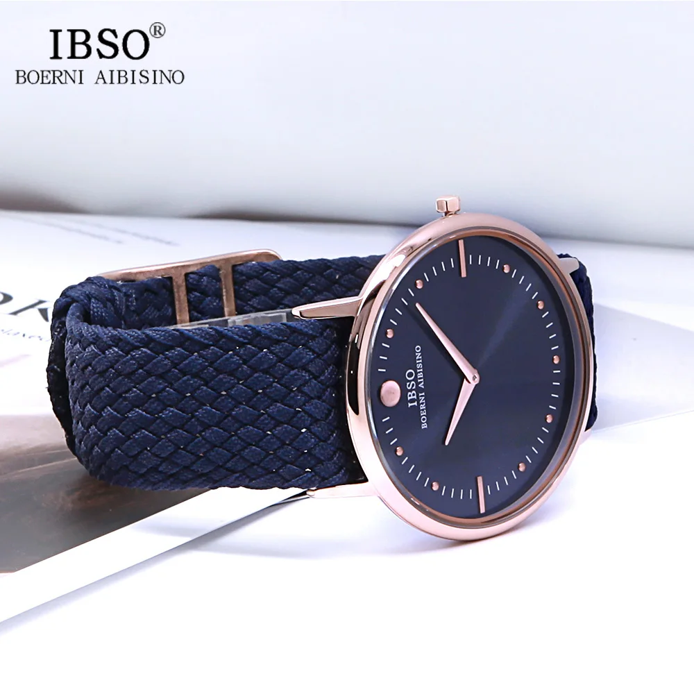 IBSO New 7.5MM Ultra-thin Mens Watches 2019 Blue and Black Nylon Braided Strap Quartz Wristwatch Casual Fashion Watch Men Clock IBSO New 7.5MM Ultra-thin Mens Watches 2019 Blue and Black Nylon Braided Strap Quartz Wristwatch Casual Fashion Watch Men Clock