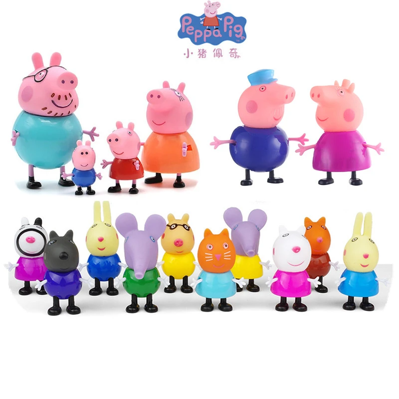 New Peppa Pig George Family Friends High Quality Cartoon Characters Action Collection Toys Children Birthday Christmas Gifts Action Toy Figures Aliexpress