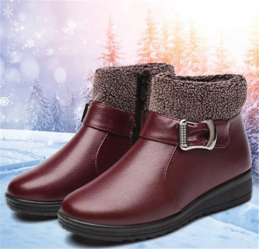

ZOUDKY MAMA 2018 Winter korean sytle New pattern Cashmere Cotton Snow boots ger MAMA