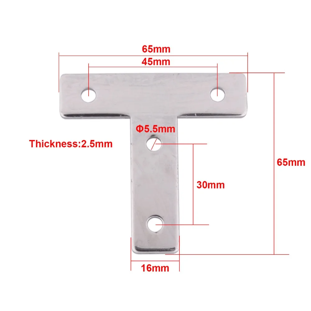 5 шт. Европейский Стандартный углерода Сталь T-Тип подключение пластина для 2020 алюминиевого профиля