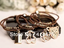 Free Shipping New Wholesale Fashion Cartoon/Bows Pendants Elastic Hair Bands Womens Ponytail Holder Hair Accessories