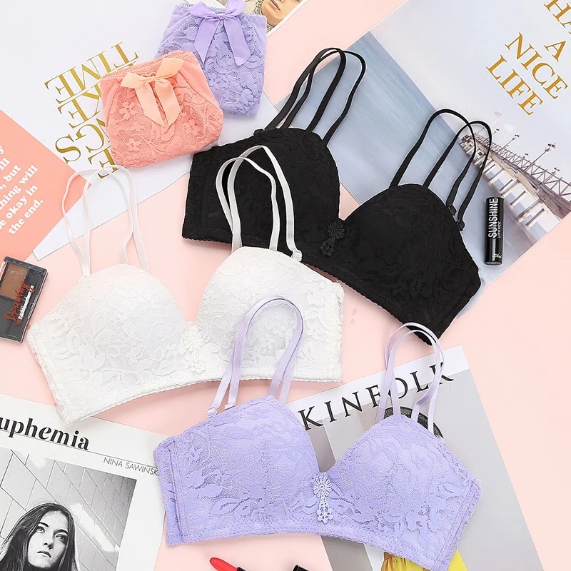 

Young Girl Bra Children Undergarment Lingerie Teenage Underwear Small Breast Training Puberty Bras 32A/70 12 14 16 18 Years Old