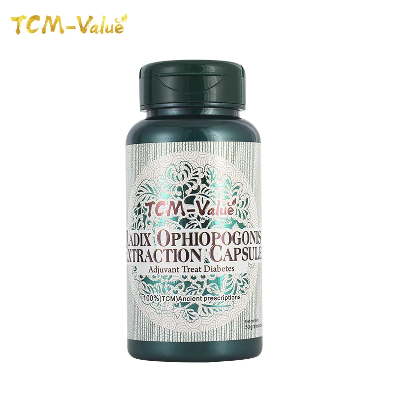 

TCM-Value Radix Ophiopogonis Extraction Capsule, Adjuvant Treat Diabetes, Cure Glucose and lipid disorders, Dry mouth, 50pcs