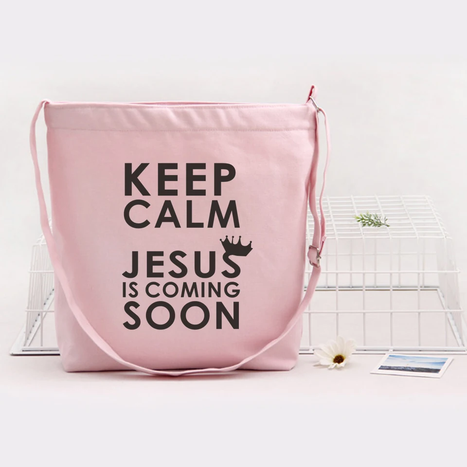 Сумка на ремне Keep calm Повседневная модная сумка школьная Холщовая с большой