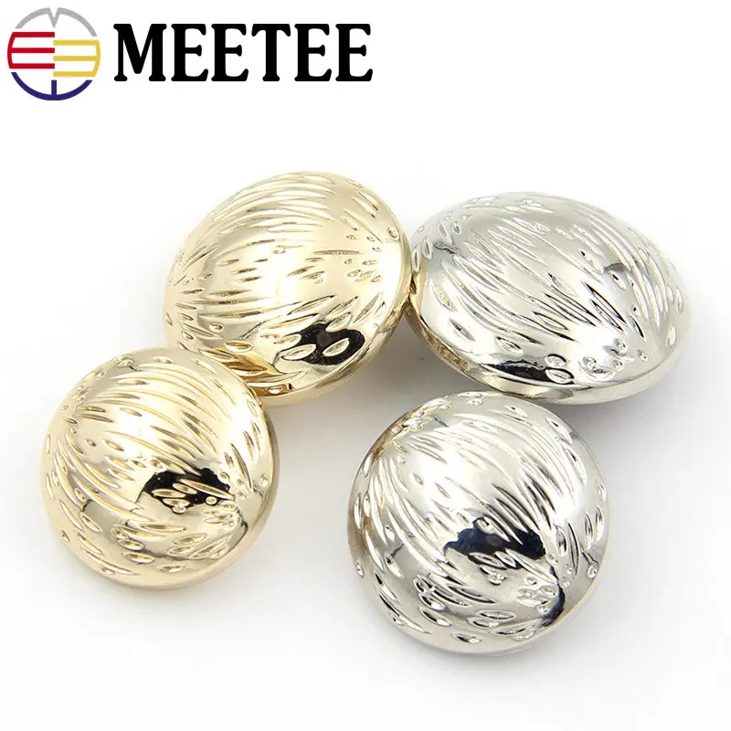 Meetee 10pcs 15/18/20/22/25mm Fashion Metal Button Round Shank DIY Coat Garment Decorative Sewing Crafts Accessories D2-5 | Дом и сад