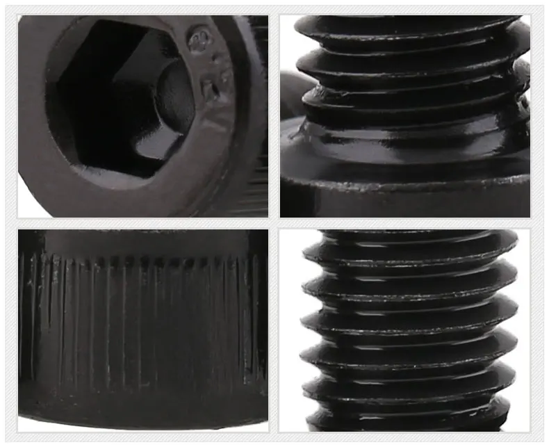 Метрической резьбы DIN912 M3 черный Класс 12,9 сплав Сталь с шестигранной головкой Кепки винтовые болты M3* Нью-Йорк(3/4/5/6/7/8/9/10/12/14/15~ 50) мм