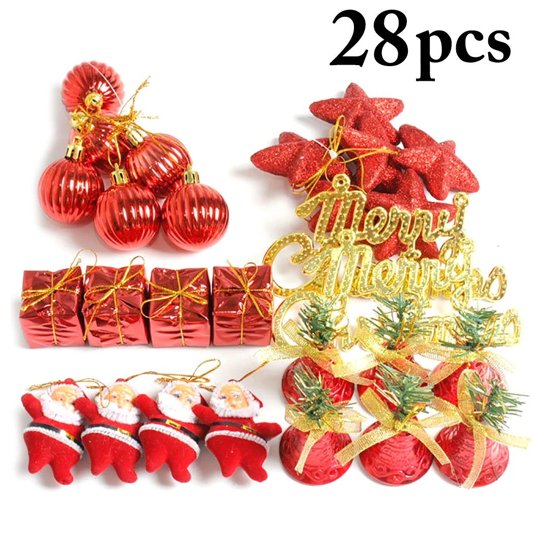 

2018 Navidad 28pcs/Sets Christmas Tree Decorations Sets Christmas Decorations For Home Christmas Tree Ornaments