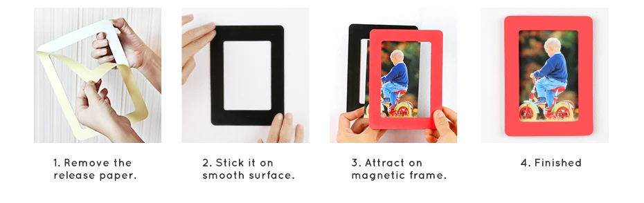 930_13 Magnetic Picture Frames Fridge Magnet Photo Frame Colorful Photo frames   for Photos Home Room Wall Decor with EVA Surface