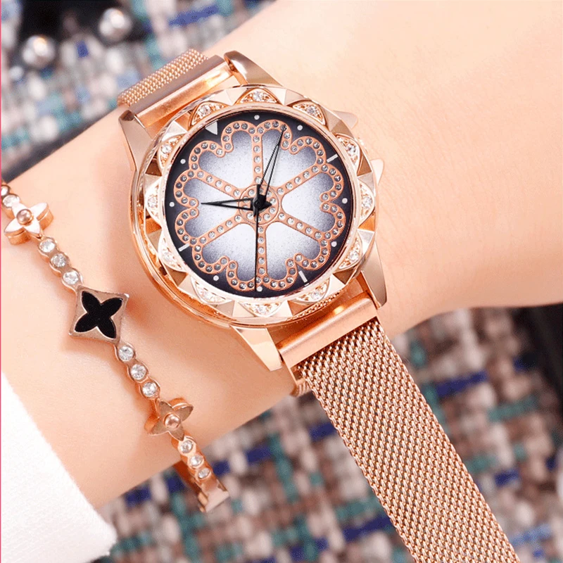 

Luxury Diamond Women Watch Magnetic Starry Sky Lady Wrist Watch For Montre Femme 2019 Female Clock relogio feminino Top Brand