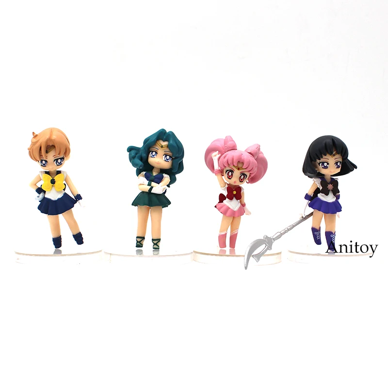 Тапочки в виде персонажа аниме модель в симпатичном матросском из аниме «Сейлор Мун»; Юпитер версии фигурку игрушки куклы 4 шт./компл - Цвет: C