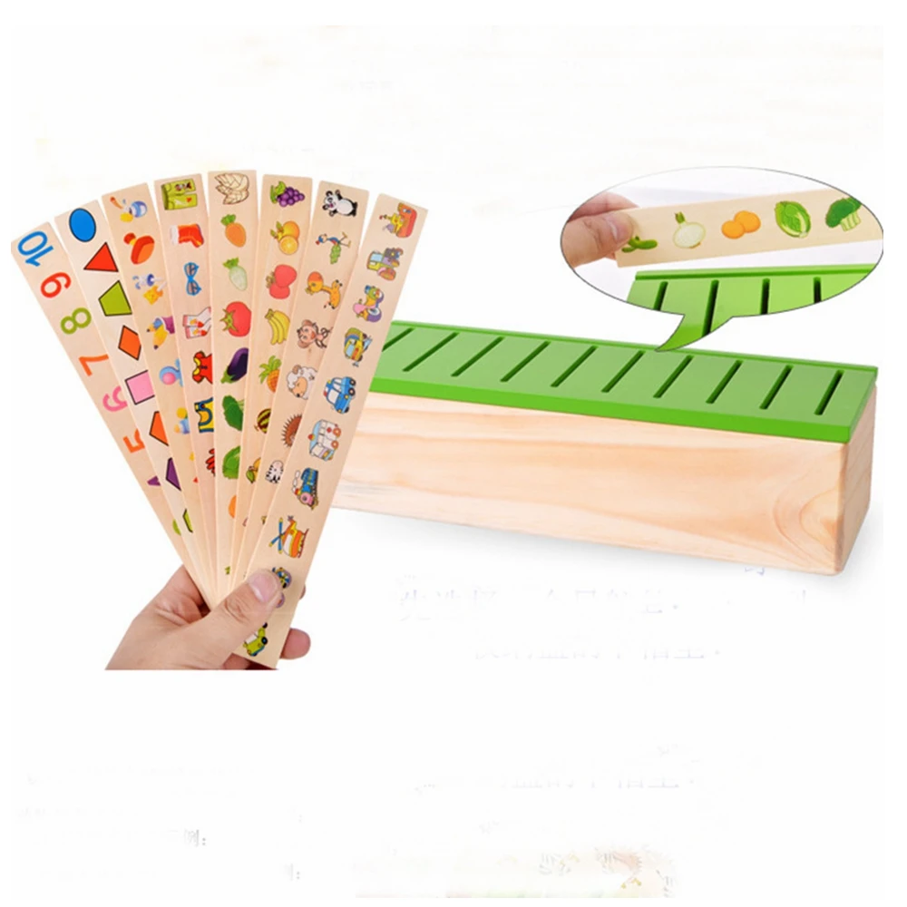 Монтессори обучающая деревянная игра распознавание игрушка для маленьких детей Раннее Обучение классификация коробка игрушки для детей математические игрушки подарок